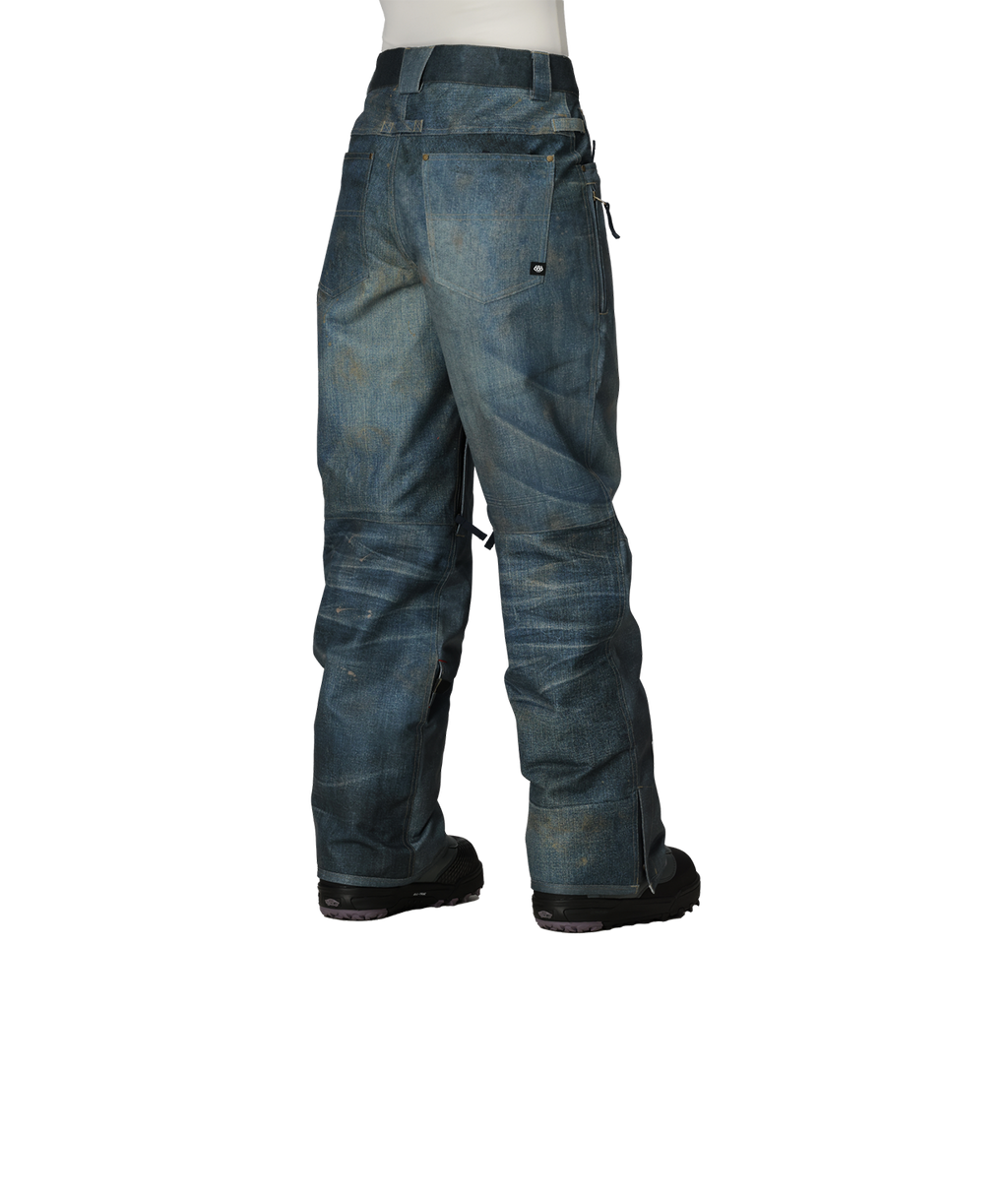 WOMENS DECONSTRUCTED DENIM INSULATED PANT - INDIGO DENIM