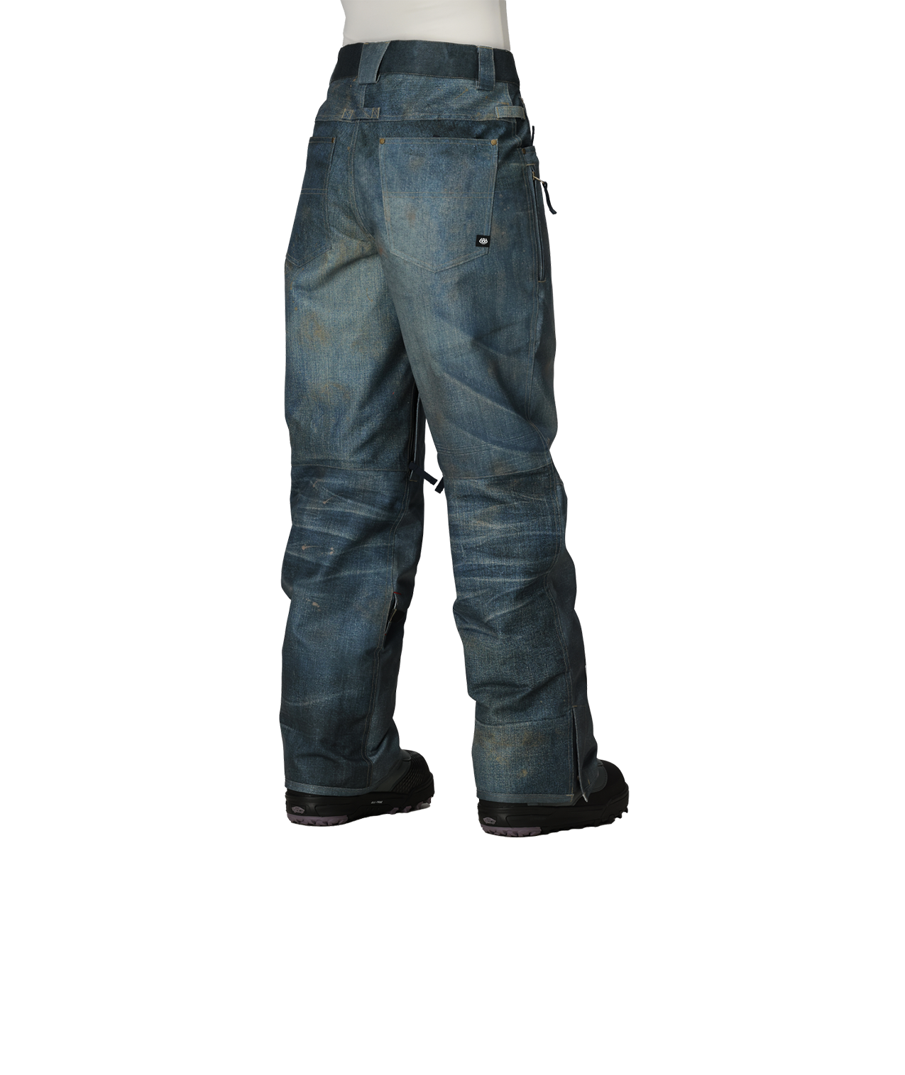 WOMENS DECONSTRUCTED DENIM INSULATED PANT - INDIGO DENIM