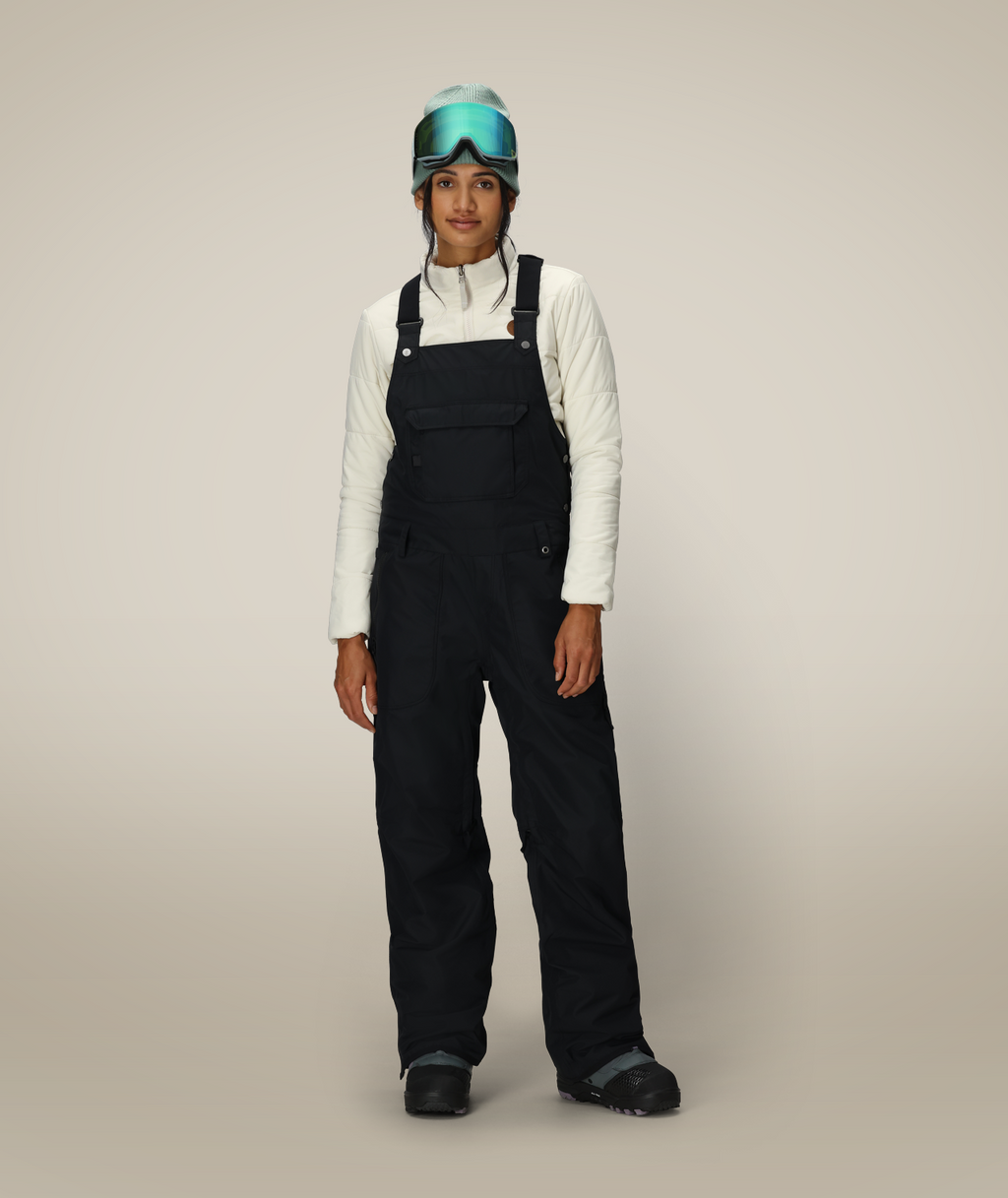 WOMENS BLACK MAGIC 20K SHELL BIB - BLACK