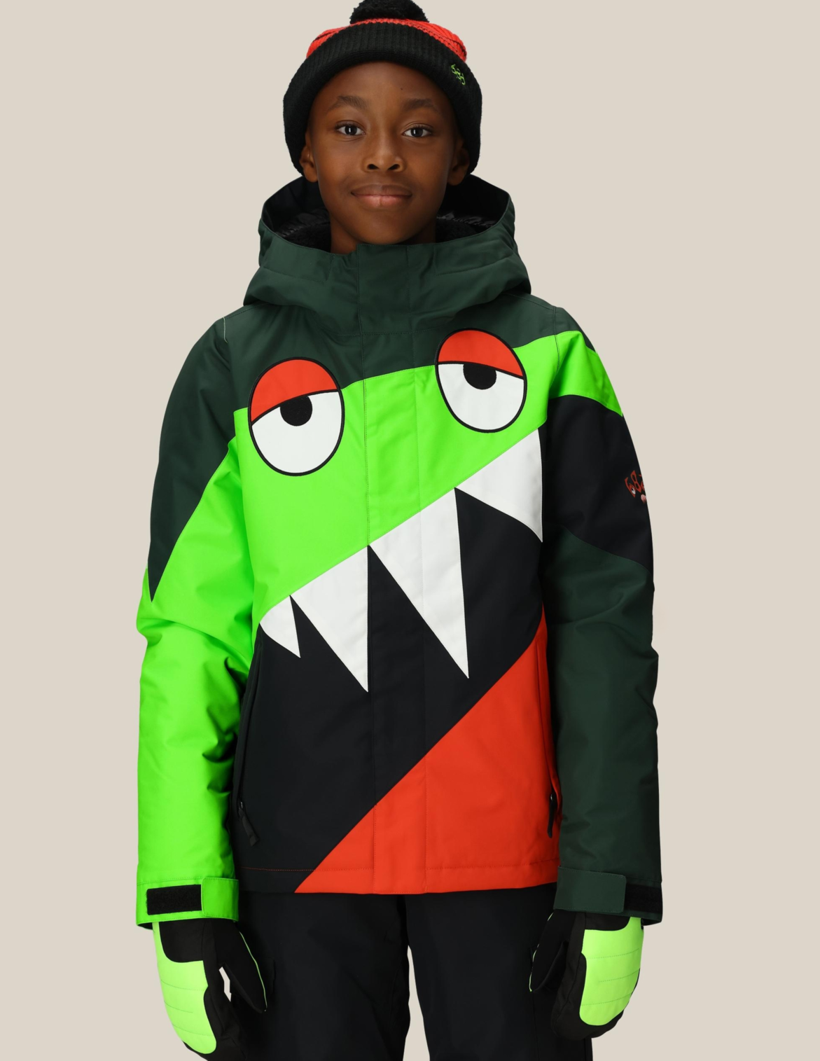 BOYS SNAGGLETOOTH OWEN INSULATED JACKET - BOREALIS GREEN COLORBLOCK