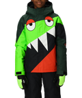 BOYS SNAGGLETOOTH OWEN INSULATED JACKET - BOREALIS GREEN COLORBLOCK
