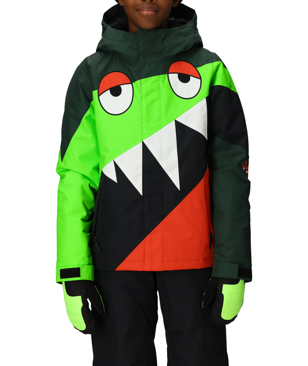BOYS SNAGGLETOOTH OWEN INSULATED JACKET - BOREALIS GREEN COLORBLOCK