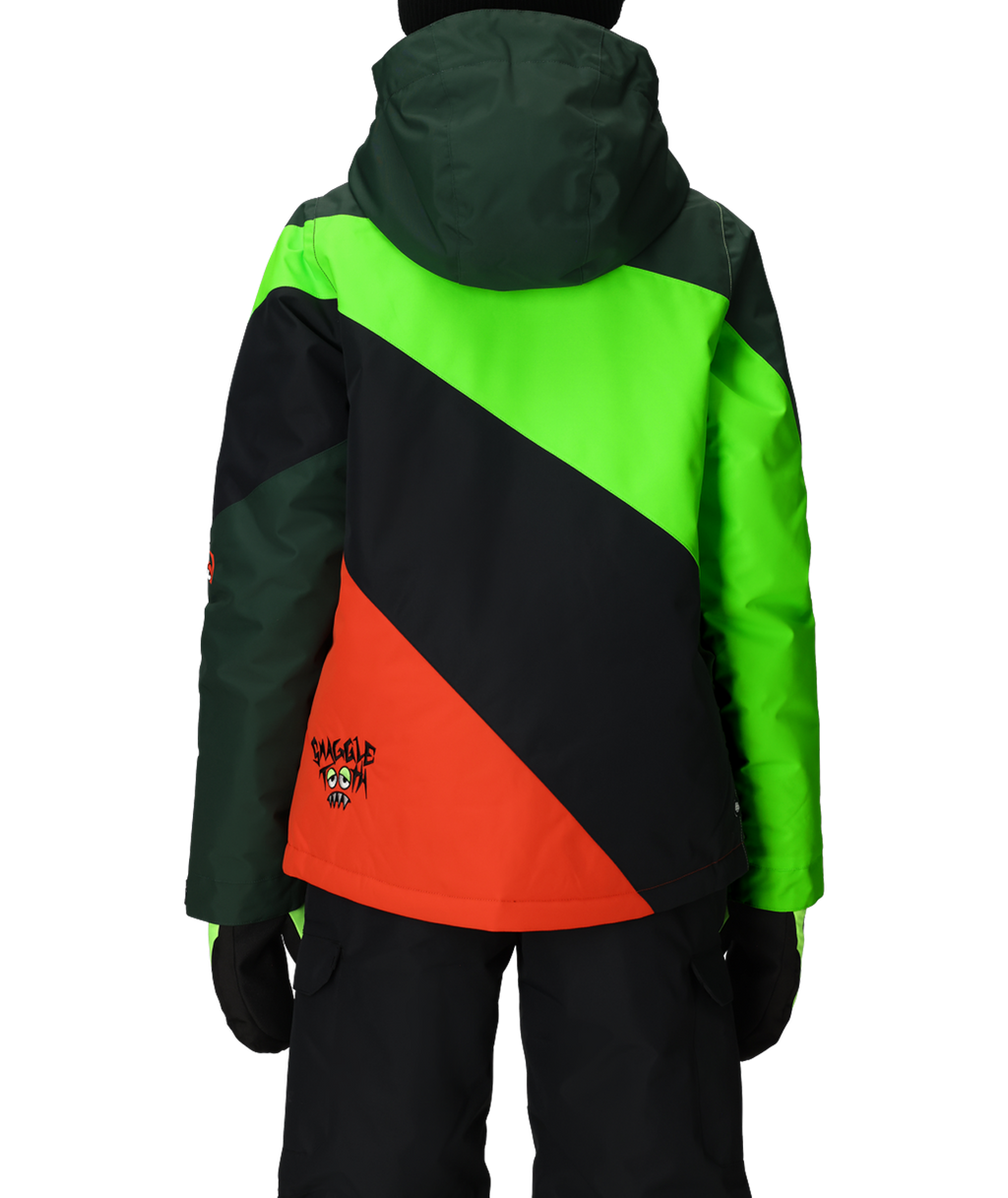 BOYS SNAGGLETOOTH OWEN INSULATED JACKET - BOREALIS GREEN COLORBLOCK