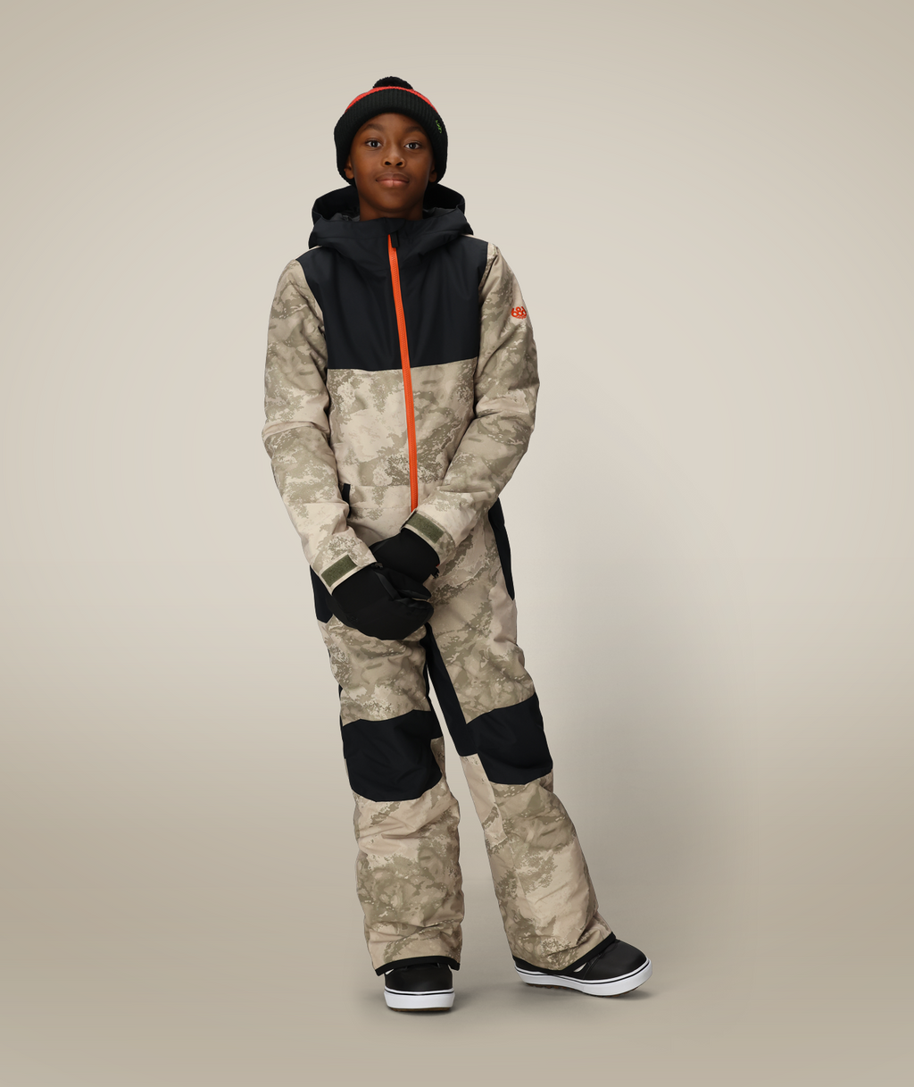 BOYS SHAZAM INSULATED ONE-PIECE - LIMESTONE HEMISPHERE CLRBLK