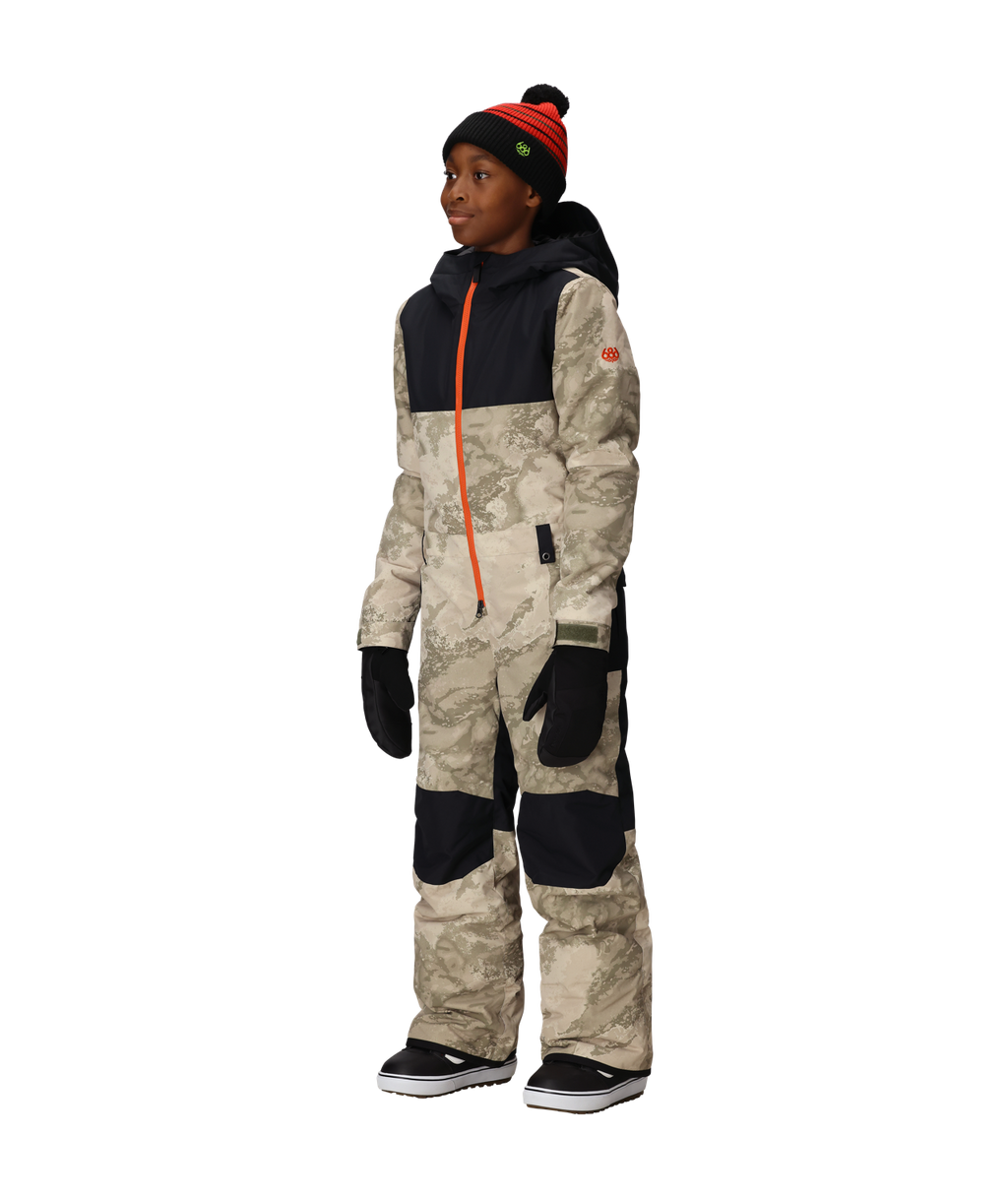 BOYS SHAZAM INSULATED ONE-PIECE - LIMESTONE HEMISPHERE CLRBLK