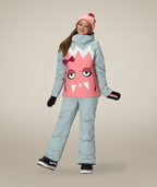 GIRLS SNAGGLETOOTH LUNA INSULATED JACKET - GERANIUM PINK COLORBLOCK