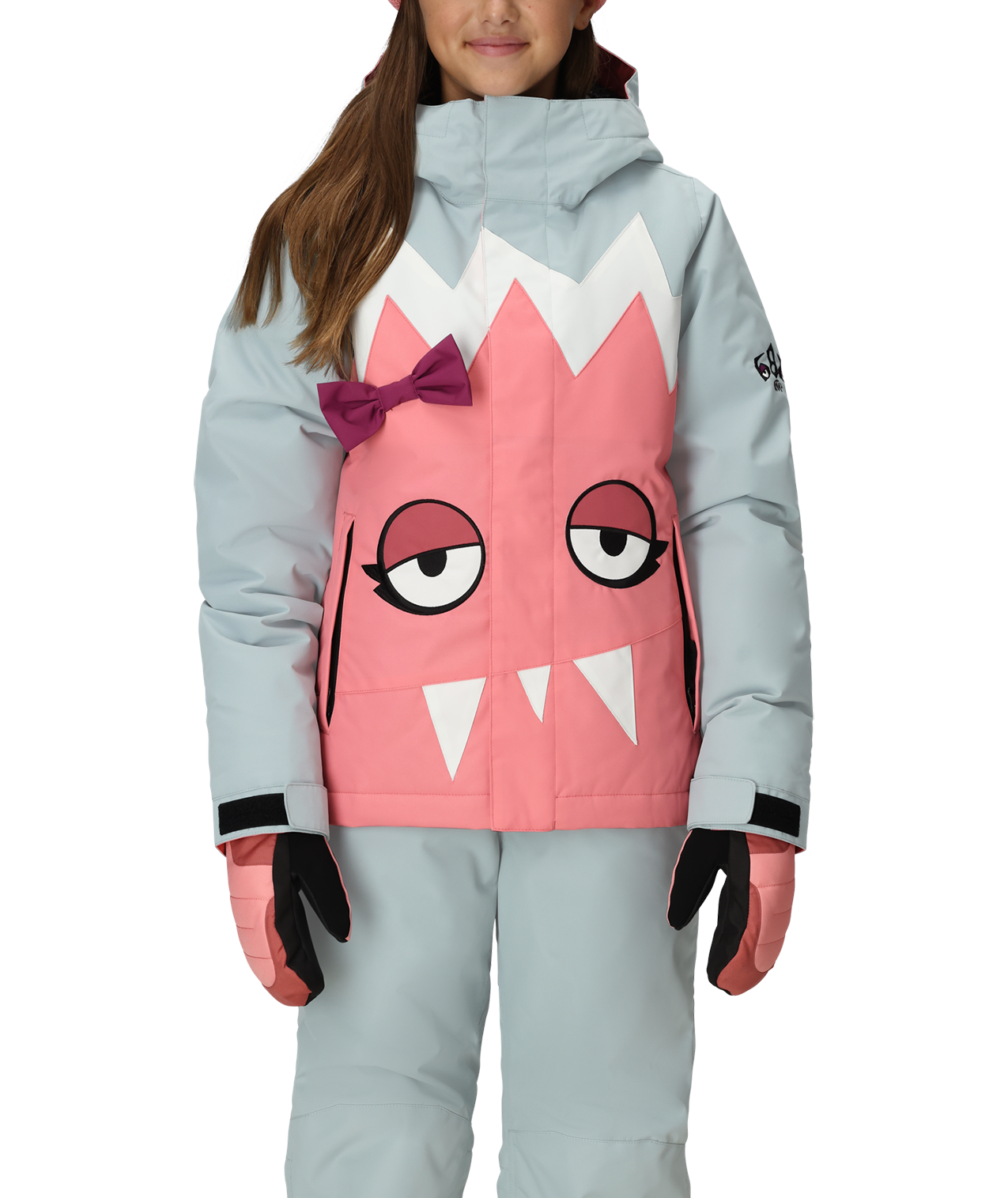GIRLS SNAGGLETOOTH LUNA INSULATED JACKET - GERANIUM PINK COLORBLOCK