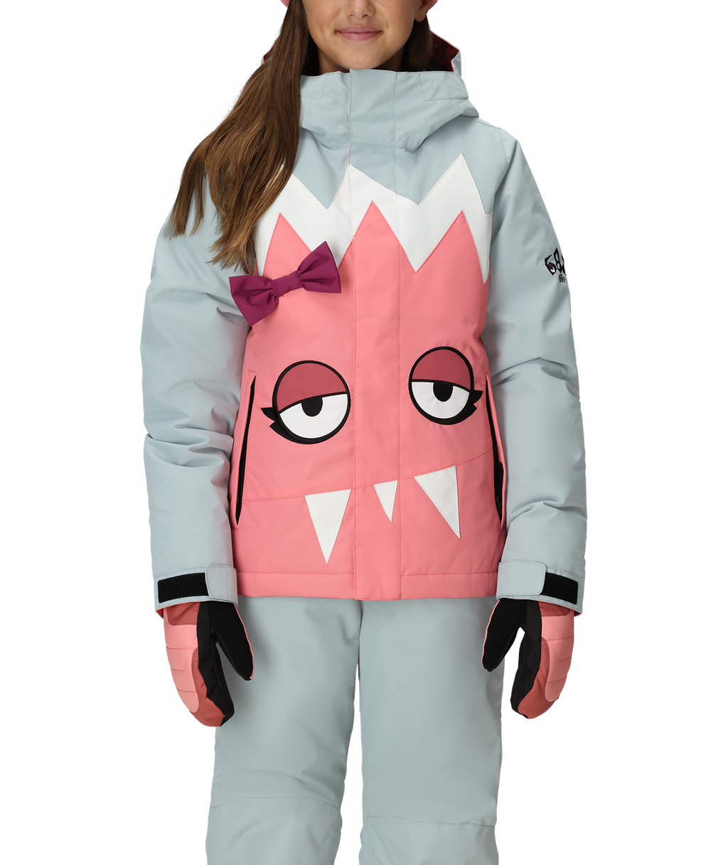 GIRLS SNAGGLETOOTH LUNA INSULATED JACKET - GERANIUM PINK COLORBLOCK