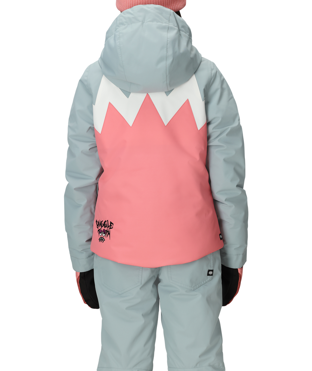 GIRLS SNAGGLETOOTH LUNA INSULATED JACKET - GERANIUM PINK COLORBLOCK