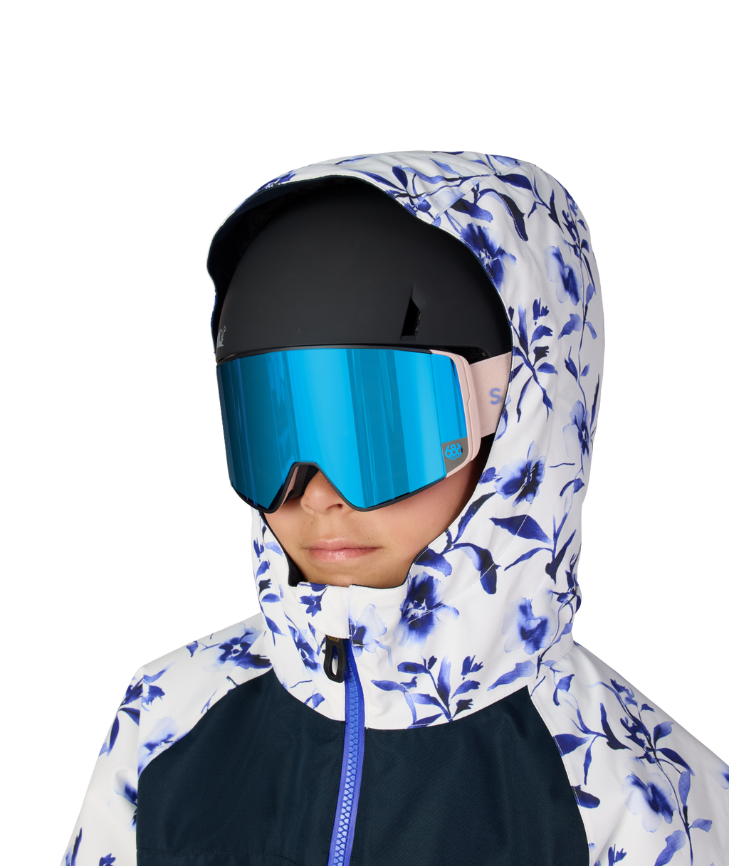 GIRLS SHINE INSULATED ONE-PIECE - BLUE PORCELAIN COLORBLOCK