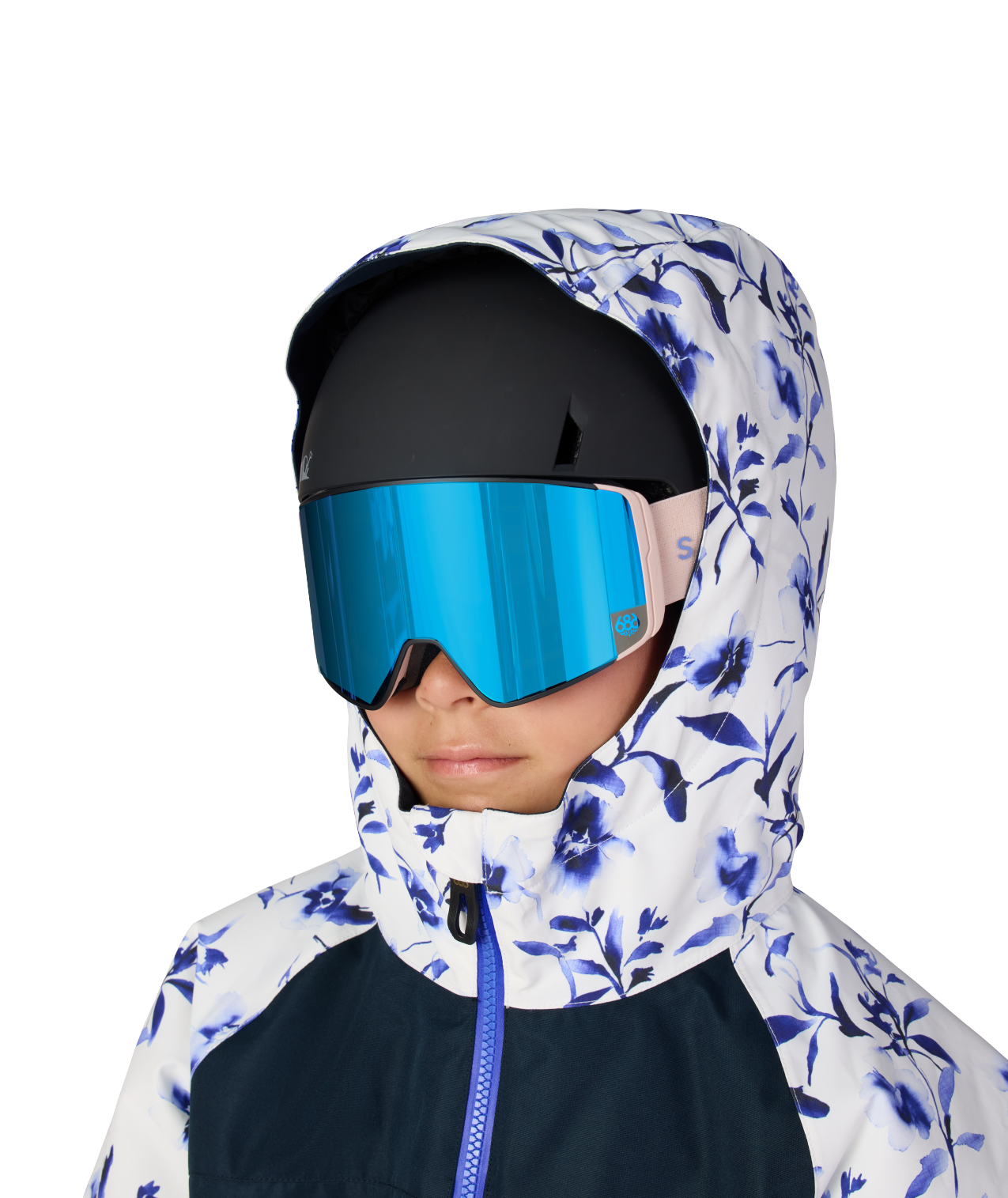 GIRLS SHINE INSULATED ONE-PIECE - BLUE PORCELAIN COLORBLOCK
