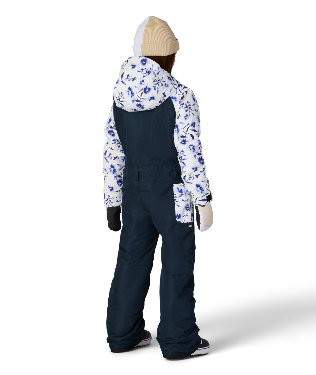 GIRLS SHINE INSULATED ONE-PIECE - BLUE PORCELAIN COLORBLOCK