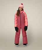 GIRLS SHINE INSULATED ONE-PIECE - ROSEWOOD COLORBLOCK
