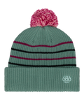 YOUTH POM BEANIE - DUSTY MARINE COLORBLOCK