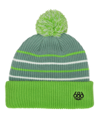 YOUTH POM BEANIE - LIME COLORBLOCK