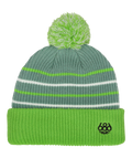 YOUTH POM BEANIE - LIME COLORBLOCK