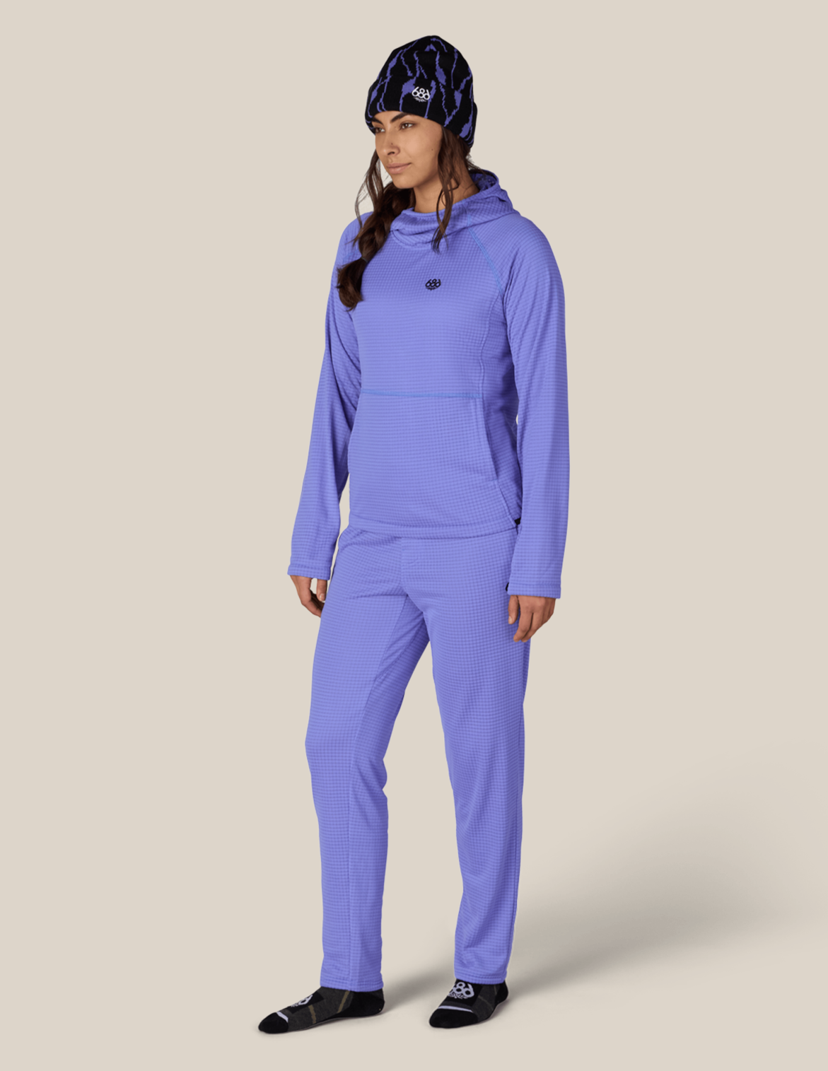 WOMENS MISSION GRID™ HOODY - ALPENGLOW BLUE