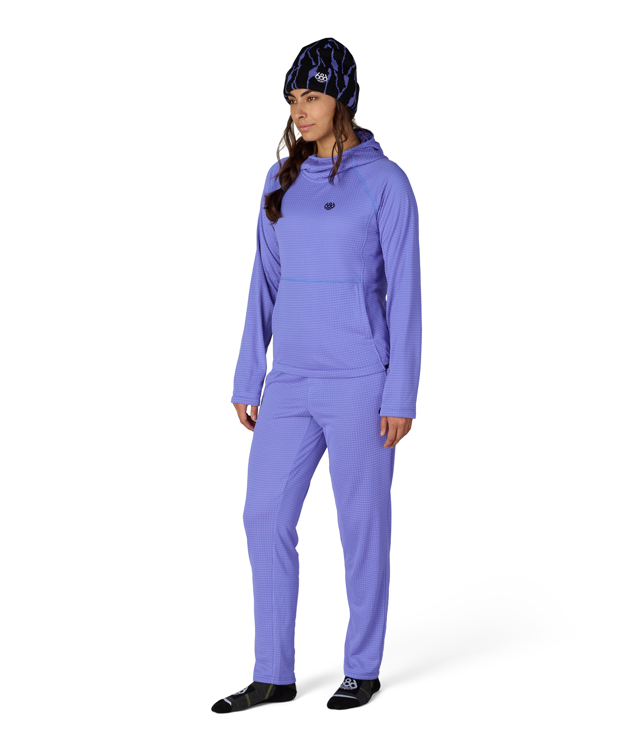 WOMENS MISSION GRID™ HOODY - ALPENGLOW BLUE