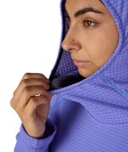 WOMENS MISSION GRID™ HOODY - ALPENGLOW BLUE