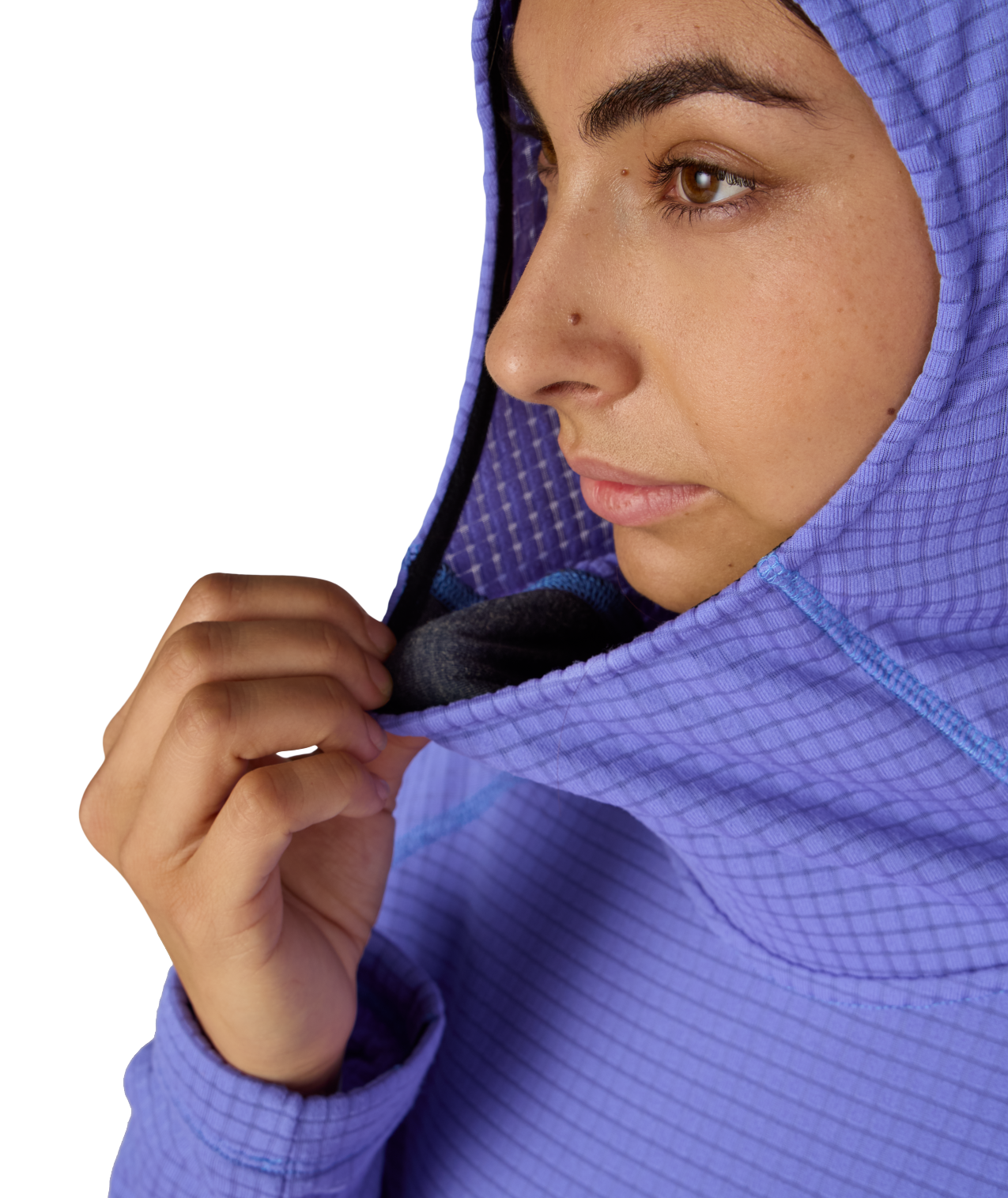 WOMENS MISSION GRID™ HOODY - ALPENGLOW BLUE