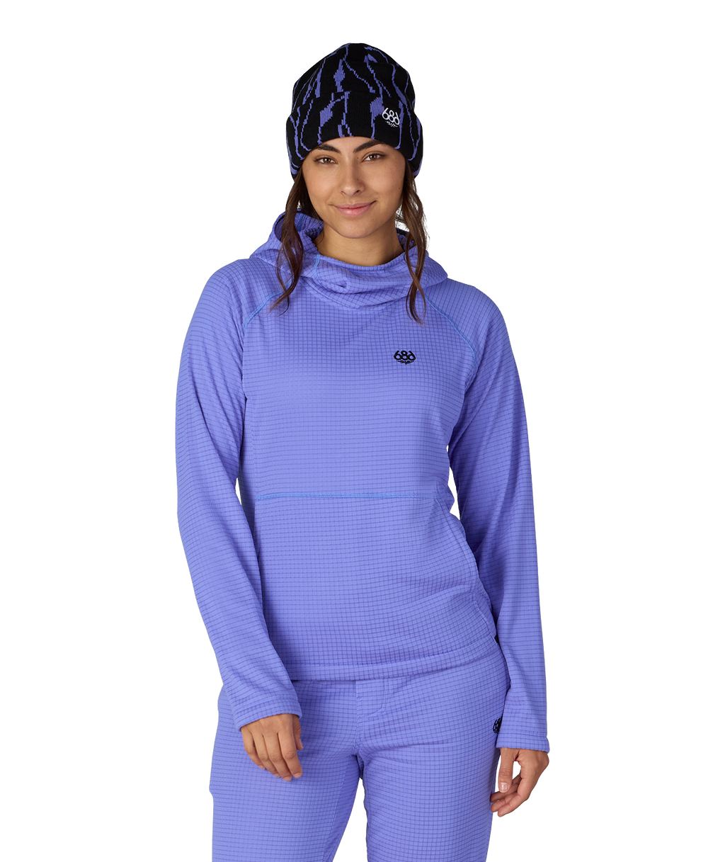 WOMENS MISSION GRID™ HOODY - ALPENGLOW BLUE