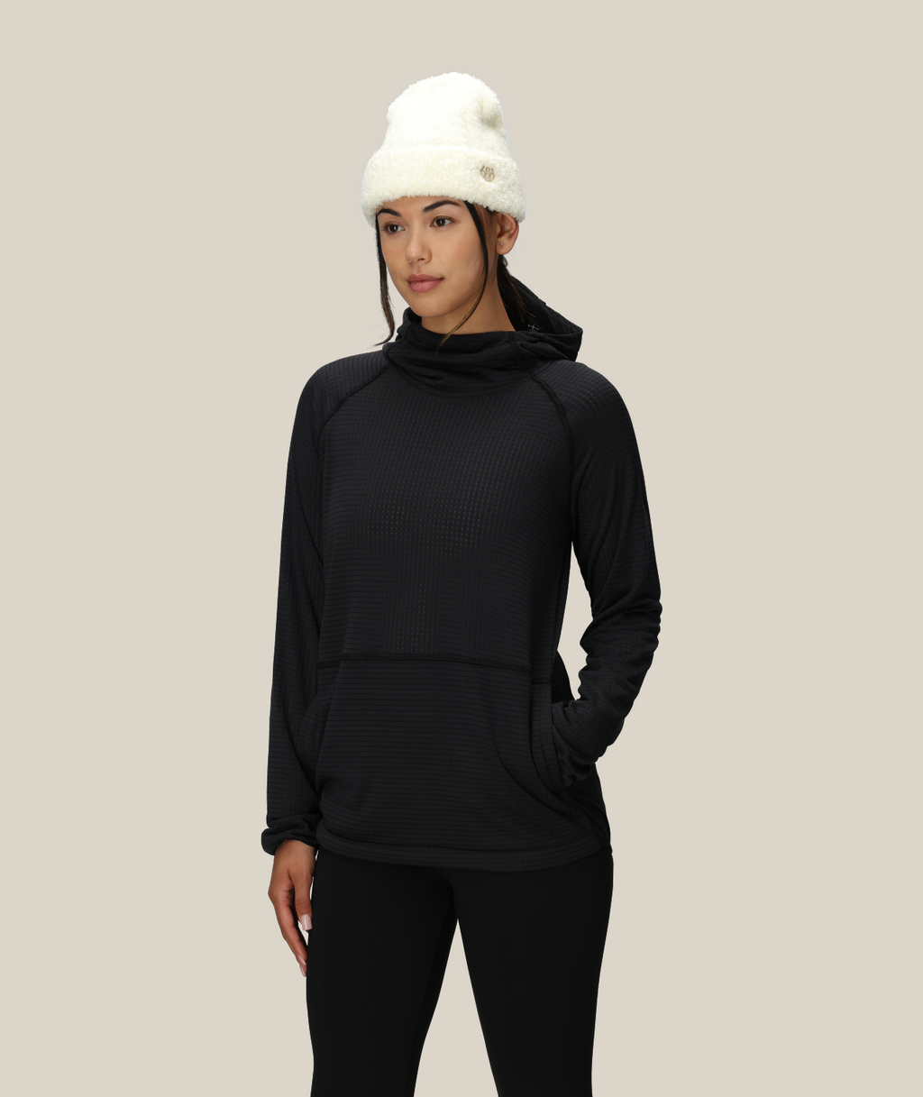 WOMENS MISSION GRID™ HOODY - BLACK