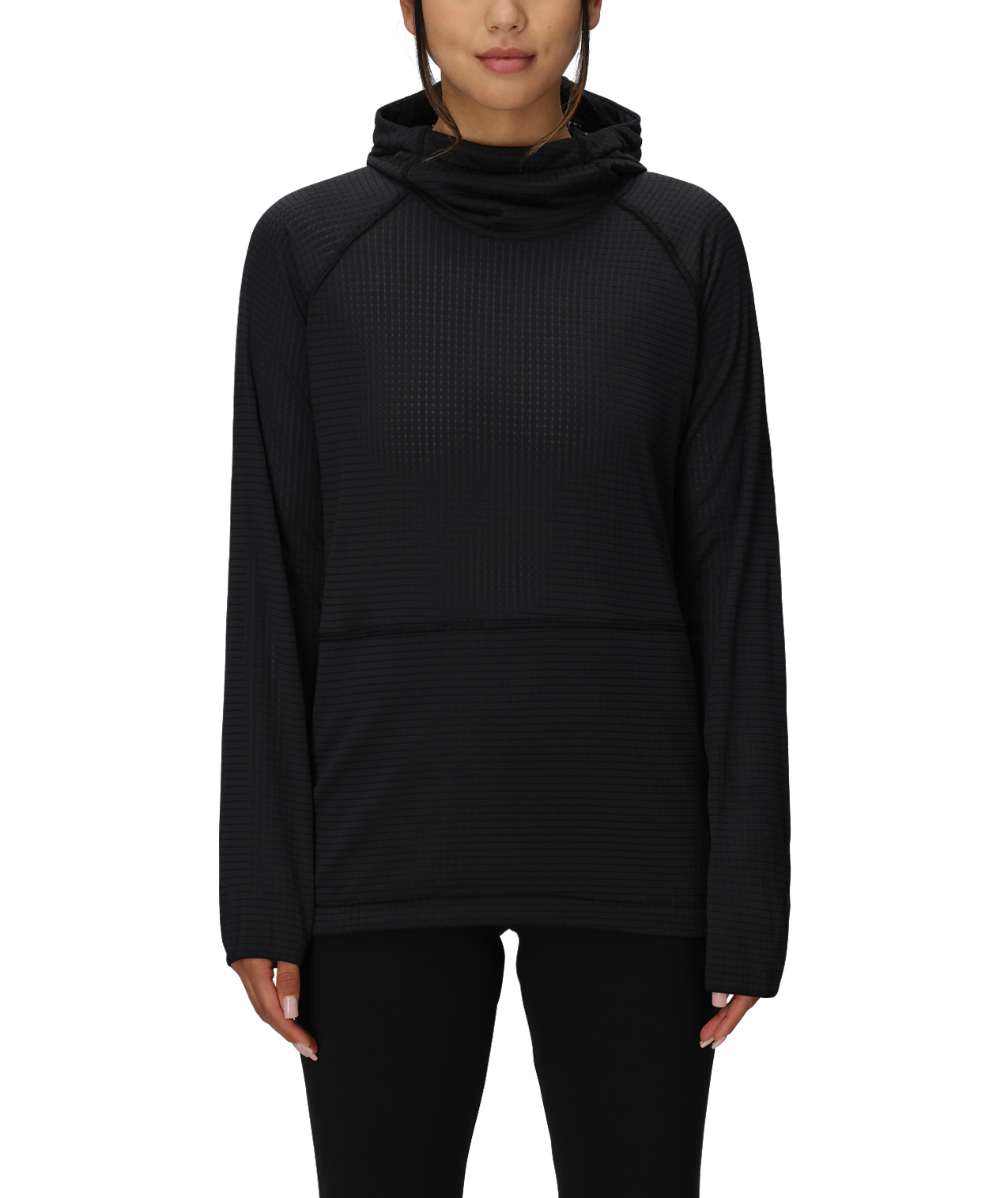 WOMENS MISSION GRID™ HOODY - BLACK