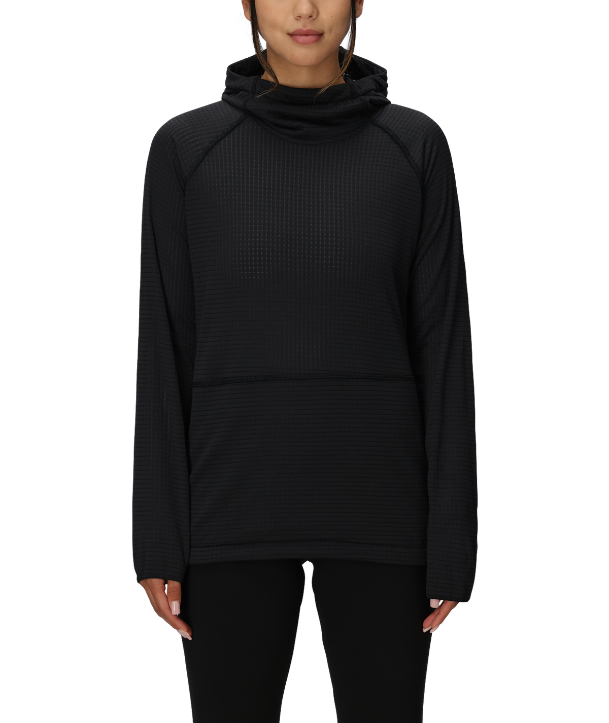 WOMENS MISSION GRID™ HOODY - BLACK