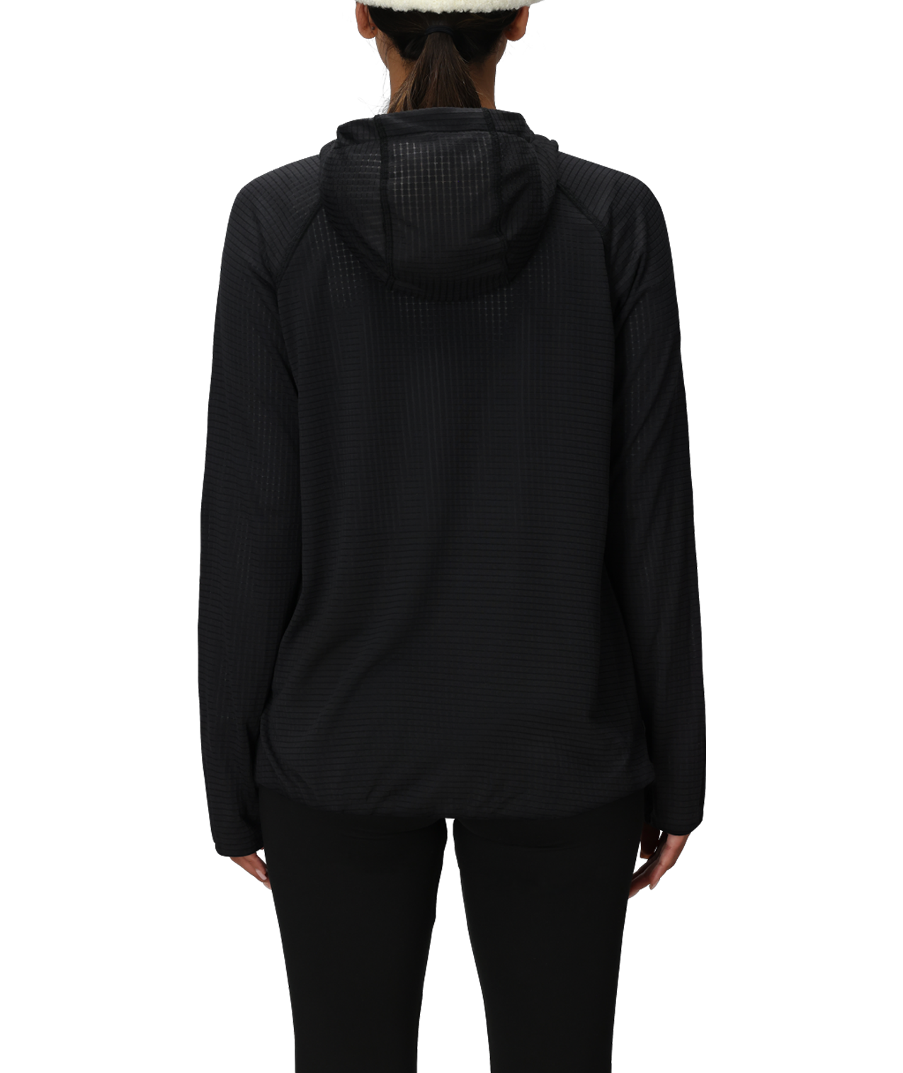 WOMENS MISSION GRID™ HOODY - BLACK