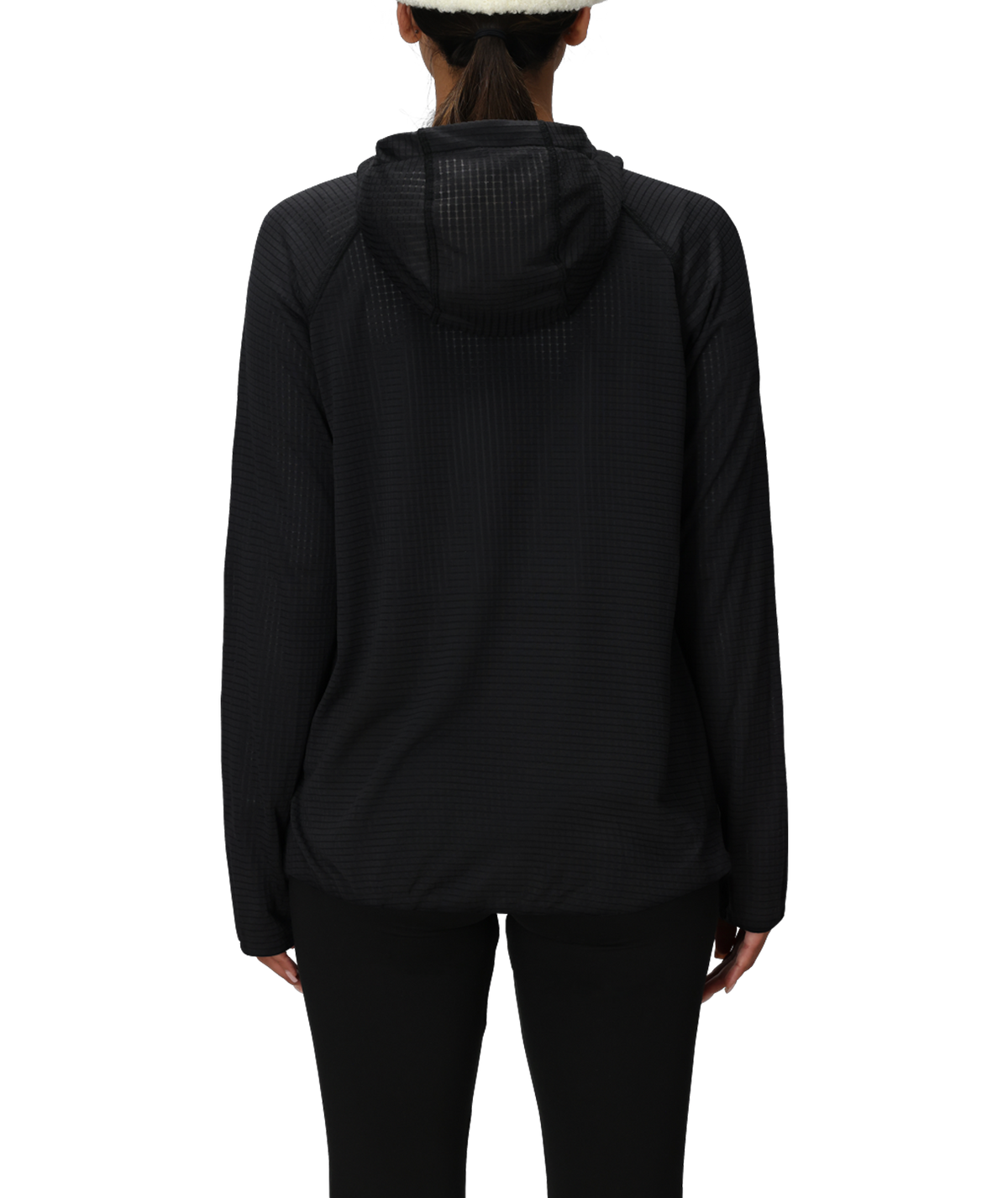 WOMENS MISSION GRID™ HOODY - BLACK