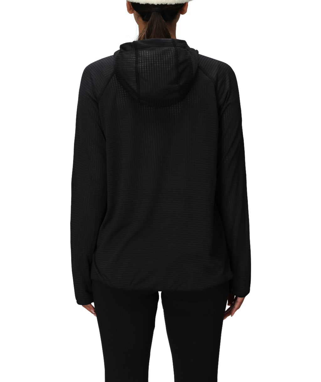 WOMENS MISSION GRID™ HOODY - BLACK