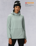 WOMENS MISSION GRID™ HOODY - DUSTY MARINE