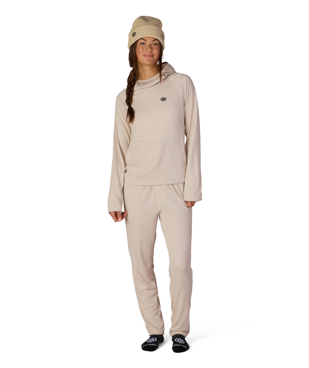 WOMENS MISSION GRID™ HOODY - LIMESTONE