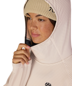 WOMENS MISSION GRID™ HOODY - LIMESTONE