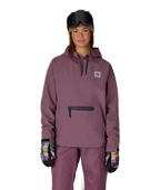 WOMENS WATERPROOF HOODY - BLACK PLUM