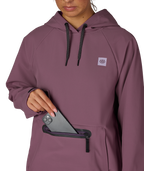 WOMENS WATERPROOF HOODY - BLACK PLUM
