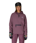 WOMENS WATERPROOF HOODY - BLACK PLUM