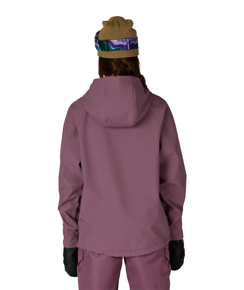 WOMENS WATERPROOF HOODY - BLACK PLUM