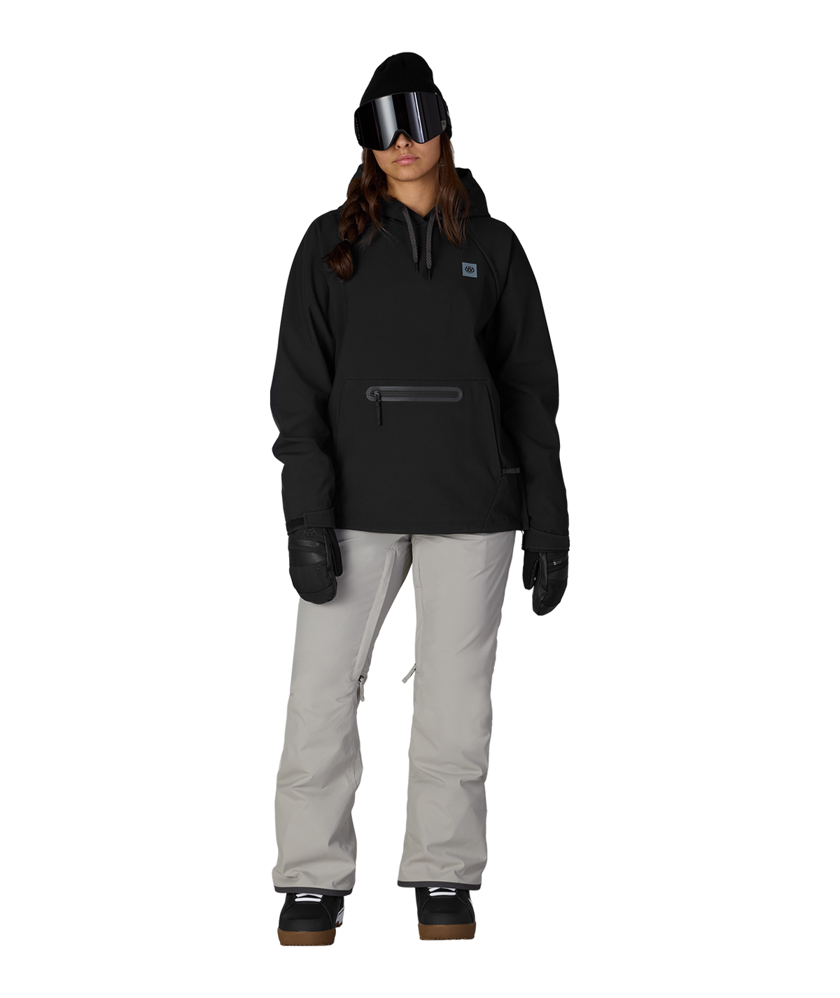 WOMENS WATERPROOF HOODY - BLACK