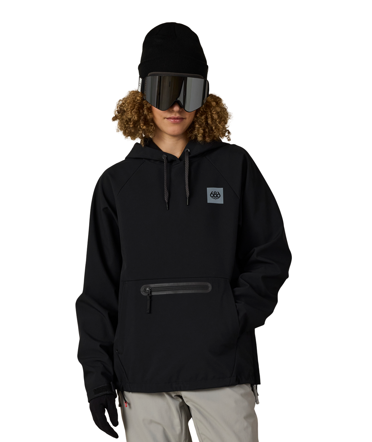 WOMENS WATERPROOF HOODY - BLACK