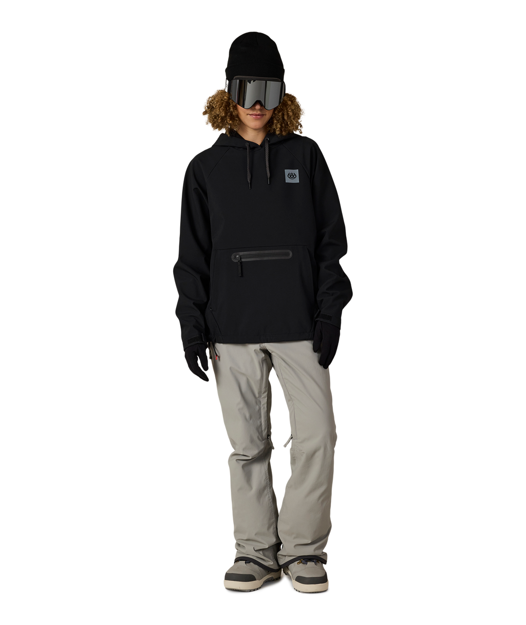 WOMENS WATERPROOF HOODY - BLACK