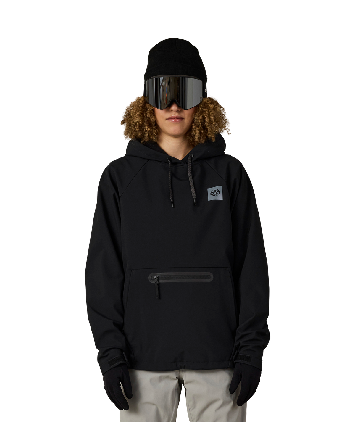 WOMENS WATERPROOF HOODY - BLACK