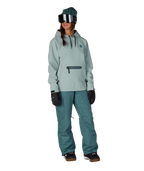 WOMENS WATERPROOF HOODY - DUSTY MARINE