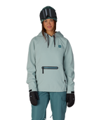 WOMENS WATERPROOF HOODY - DUSTY MARINE