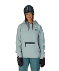 WOMENS WATERPROOF HOODY - DUSTY MARINE