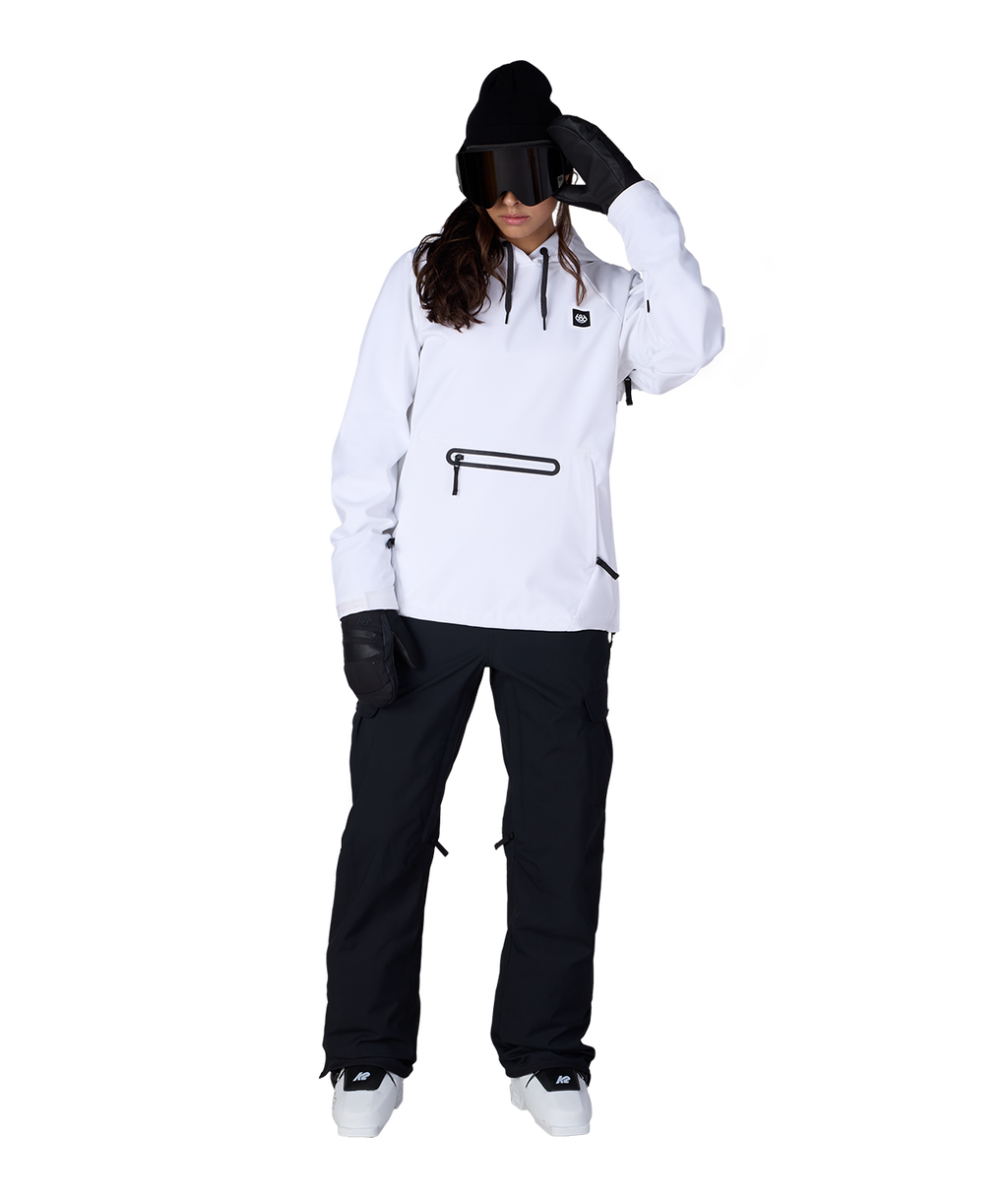 WOMENS WATERPROOF HOODY - WHITE