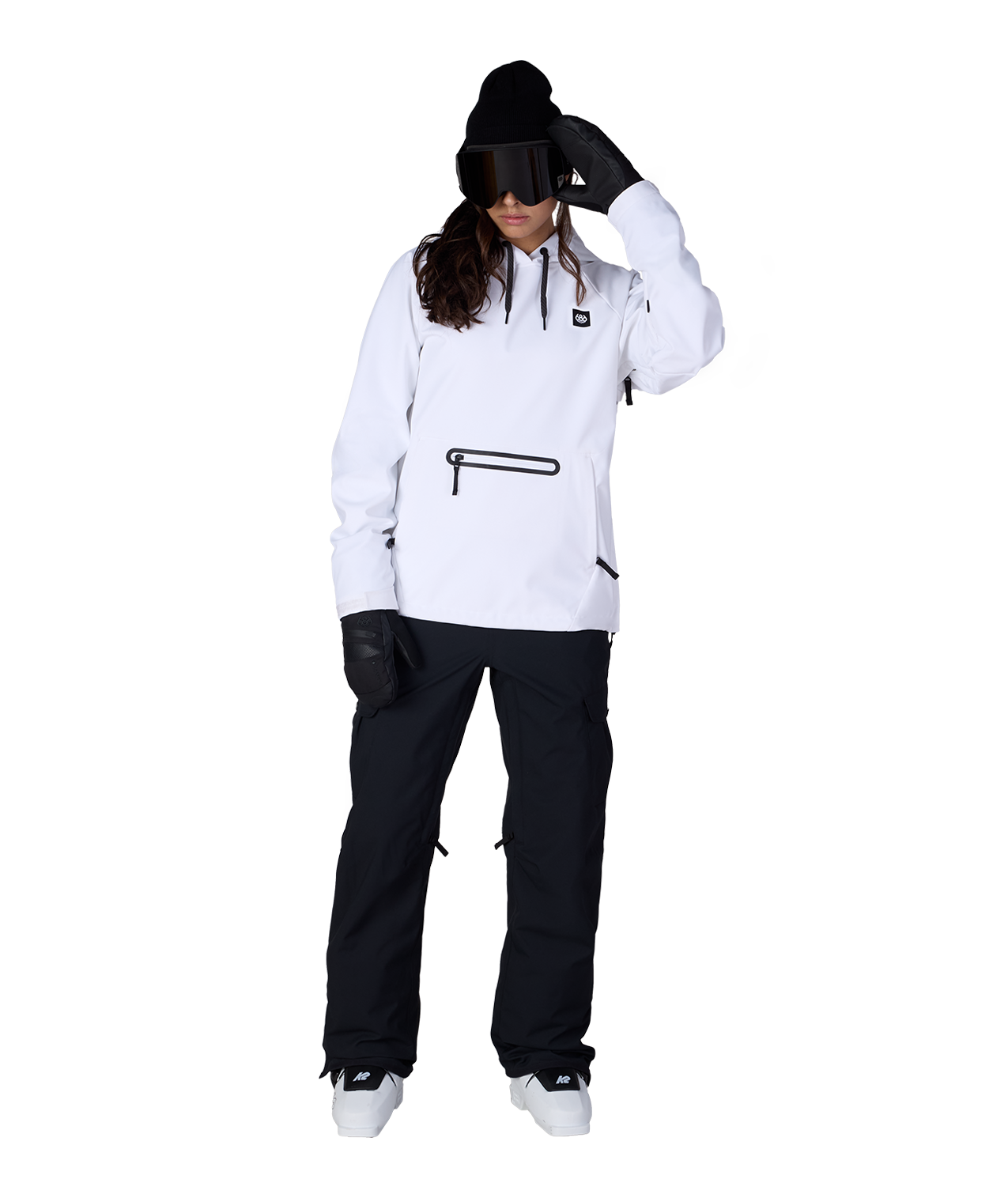 WOMENS WATERPROOF HOODY - WHITE
