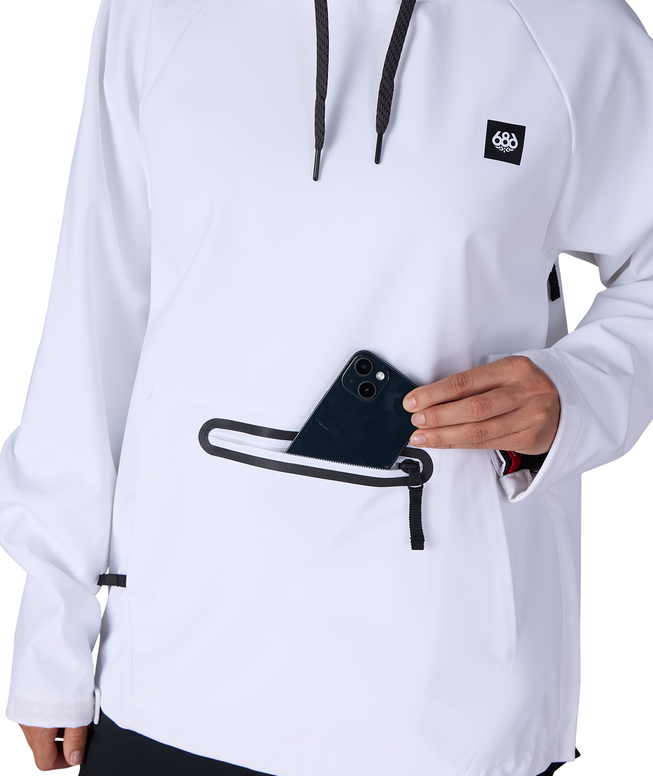 WOMENS WATERPROOF HOODY - WHITE