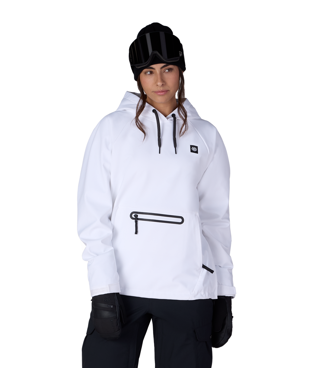 WOMENS WATERPROOF HOODY - WHITE