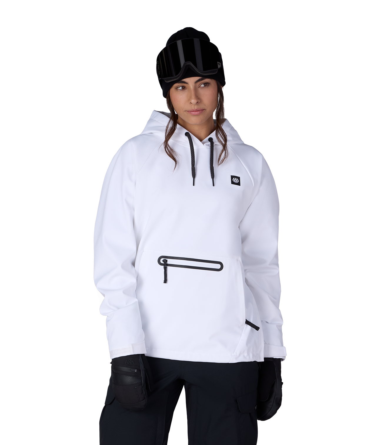 WOMENS WATERPROOF HOODY - WHITE